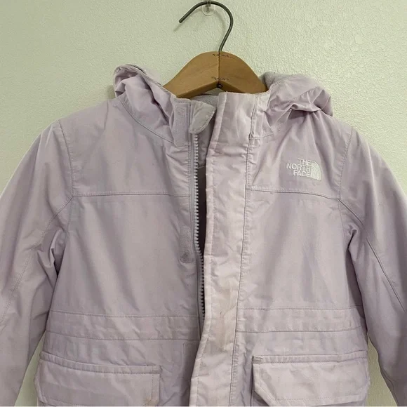 The North Face Jacket Kids Size 6T Lavender Hooded 550 Down Puffer coat - Picture 3 of 15